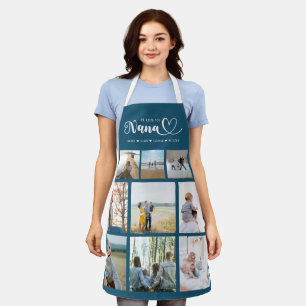Personalized Family Photo Collage We Love You Nana Apron