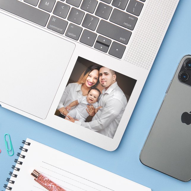 Personalized Family Photo Custom   (Laptop w/ iPhone)