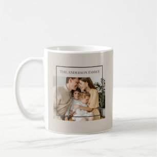 Personalized Family Photo Custom Family Name Coffee Mug