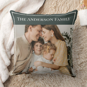 Personalized Family Photo Custom Family Name Cushion