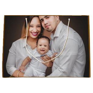 Personalized Family Photo Custom Large Gift Bag