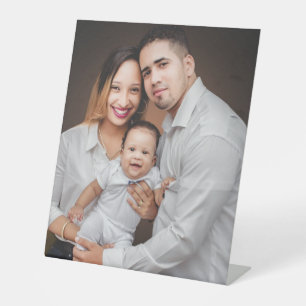 Personalized Family Photo Custom Pedestal Sign