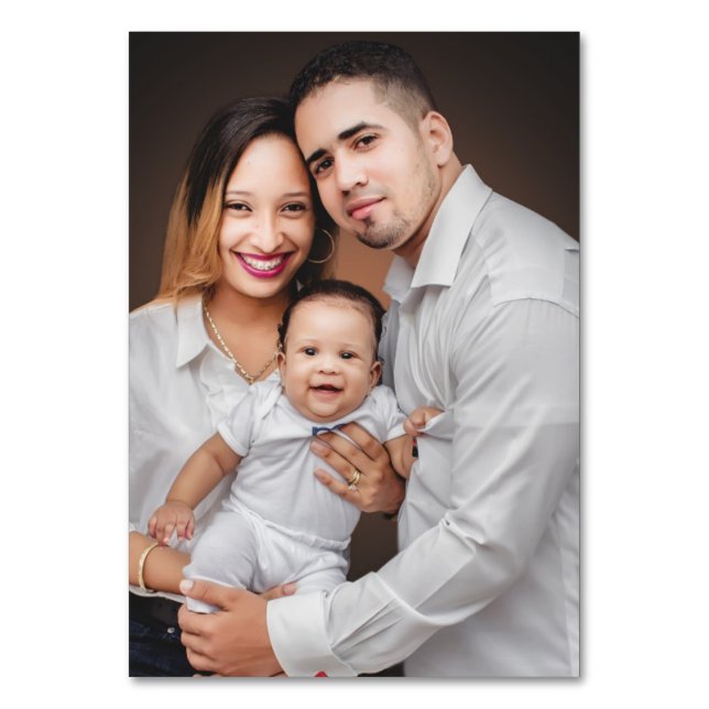 Personalized Family Photo Custom   Table Number (Front)