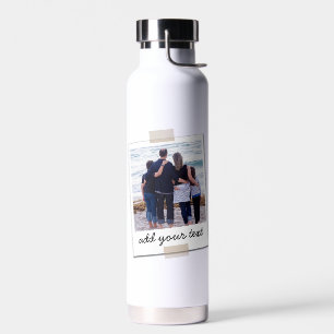 Personalized Family Photo & Custom Text  Water Bottle