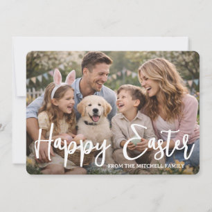 Personalized Family Photo Happy Easter Holiday Card