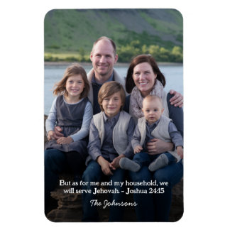 Personalized Family Photo Joshua 24:15 Magnet