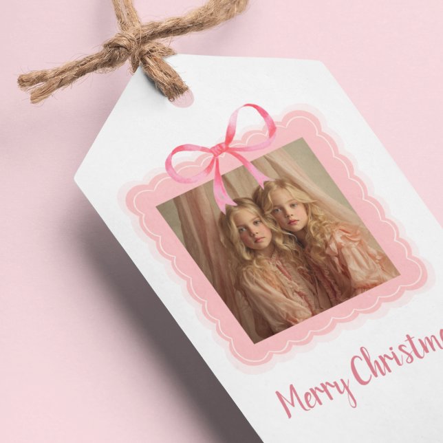 Personalized Family Photo Merry Christmas Gift Tag (Creator Uploaded)