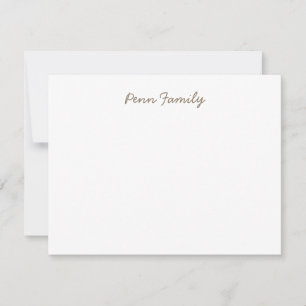 Personalized Family Stationery Card