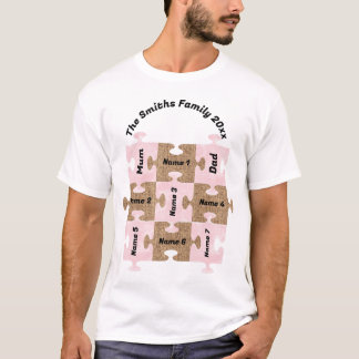 Personalized Family T-Shirt - Nine Puzzle Pieces