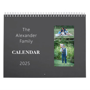Personalized Family  Two Images per page Calendar