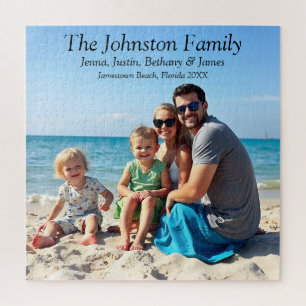 Personalized Family Vacation Photos Jigsaw Puzzle
