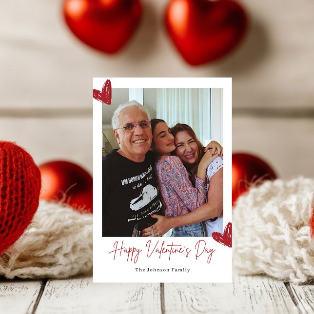 Personalized Family Valentine Photo Card (Creator Uploaded)