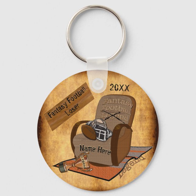 Personalized, Fantasy Football Loser Gifts, Cheap Key Ring (Front)
