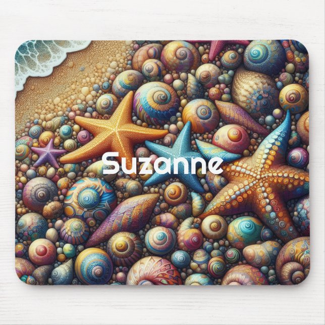 Personalized fantasy seashore Mousepad (Front)