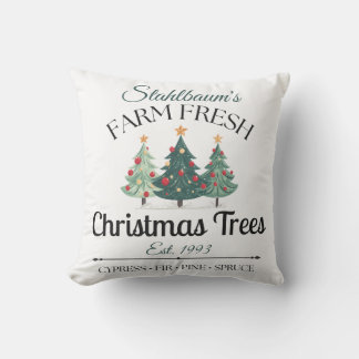 Personalized Farm Fresh Christmas Trees Cushion