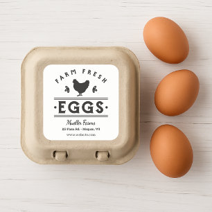Personalized Farm Fresh Eggs Square Sticker