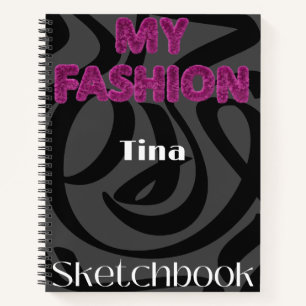 Personalized  Fashion Design Sketchbook Notebook
