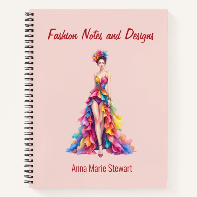 Personalized Fashion Sketch Book (Front)