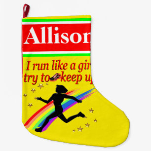 PERSONALIZED FAST RUNNER CHRISTMAS STOCKING