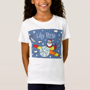 Personalized Father Christmas Santa Claus Airplane T-Shirt
