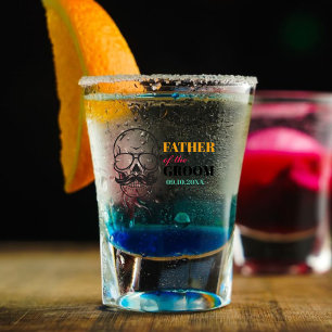 Personalized Father of the Groom Wedding Day Gift  Shot Glass