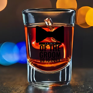 Personalized Father of the Groom Wedding Day Gift  Shot Glass