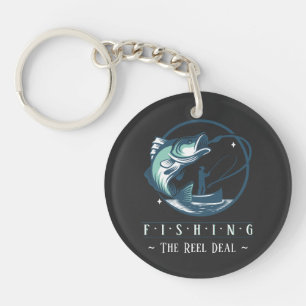 Personalized Father’s Day Fishing “The Reel Deal” Key Ring