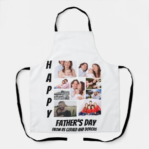 Personalized Father's Day  9 Photo Collage  Apron