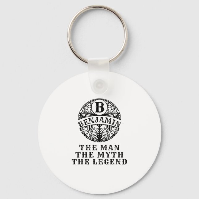 Personalized Fathers day   the man the myth legend Key Ring (Front)