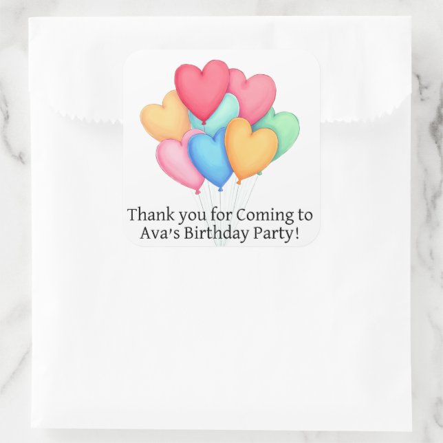 Personalized favor stickers kids party (Bag)