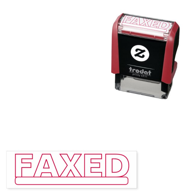 Personalized FAXED Red Self-Inking Stamp (In Situ)