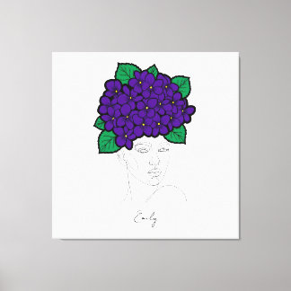 Personalized February Birth Flower Crown Art Canvas Print