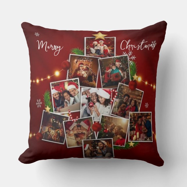 Personalized Festive Holiday Gift Cushion (Front)