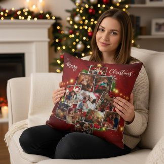 Personalized Festive Holiday Gift Cushion