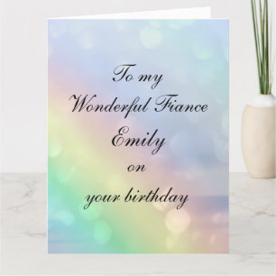 Personalized Fiance Birthday Card