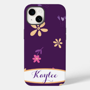 Personalized Field Flowers Purple Phone Case