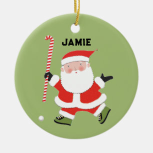 personalized field hockey keepsake ceramic tree decoration