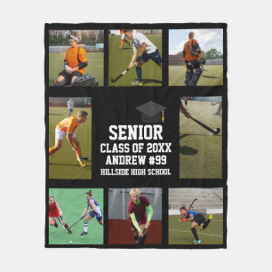 Personalized Field Hockey Senior Night Graduation Fleece Blanket