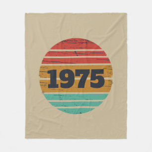 Personalized fifty vintage 50th birthday party fleece blanket