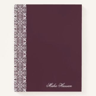 Personalized fig Floral Notebook  