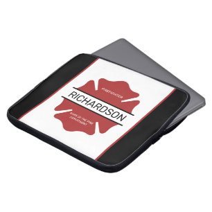 Personalized Firefighter Red Logo Symbol  Laptop Sleeve