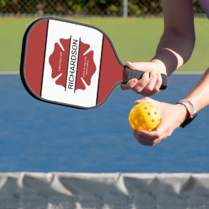 Personalized Firefighter Red Logo Symbol  Pickleball Paddle