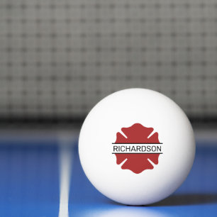 Personalized Firefighter Red Logo Symbol Ping Pong Ball