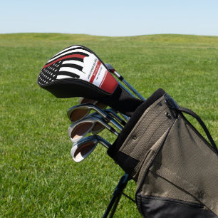 Personalized Firefighter Thin Red Line Fire Rescue Golf Head Cover