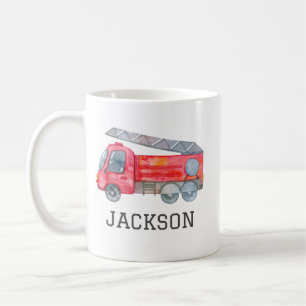Personalized Firetruck birthday Party Coffee Mug