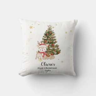 Personalized First Christmas Baby Pillow