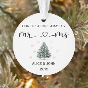 Personalized First Christmas Couple Ornament