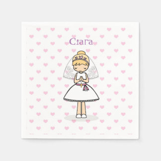 Personalized First Communion Day Girl Napkin
