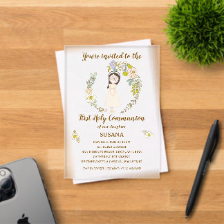 Personalized First Communion Invitation – Acrylic