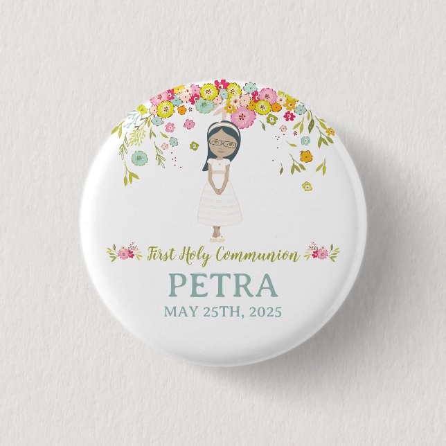 Personalized First Communion Pin – Small Communion (Front)